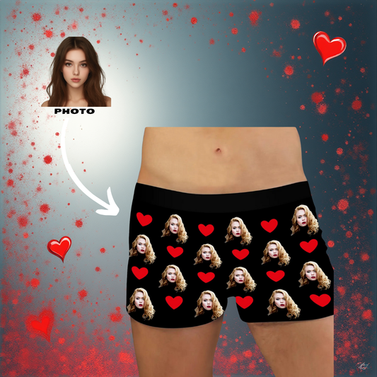 Personalized Photo Boxer Shorts – Custom Face Underwear for Men – Funny Valentine’s Day Gift for Him